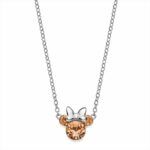 collar Minnie Mouse plata topaz Light Smoked Topaz