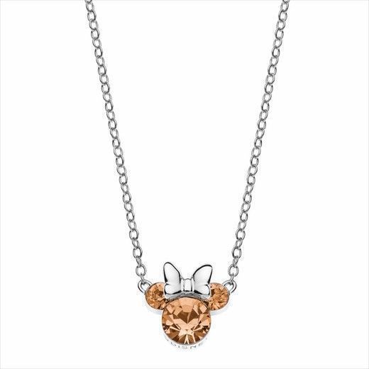 Collar Minnie Mouse de plata con circonitas Light Smoked Topaz collar Minnie Mouse plata topaz Light Smoked Topaz