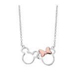 Colgante silueta Mickey y Minnie