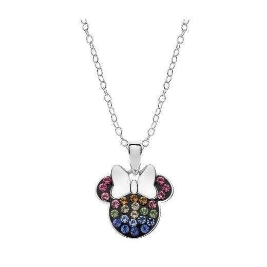 Collar Minnie multicolor en plata con zirconitas Collar Minnie multicolor en plata de ley con zirconitas de colores sobre fondo blanco