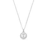 Collar Alphabet Luxenter con letra B y circonitas brillantes