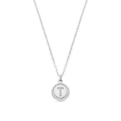 Collar Alphabet Luxenter con letra B y circonitas brillantes