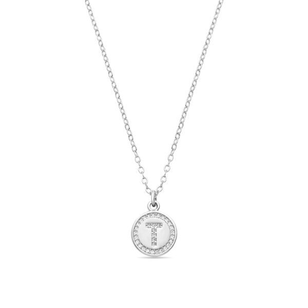 Collar Alphabet Luxenter con letra B y circonitas brillantes