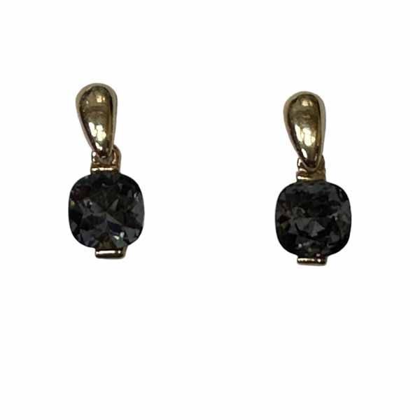 Pendentes Alya antracital chapado en oro