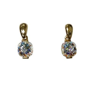 Pendentes Alya cristal chapado en oro