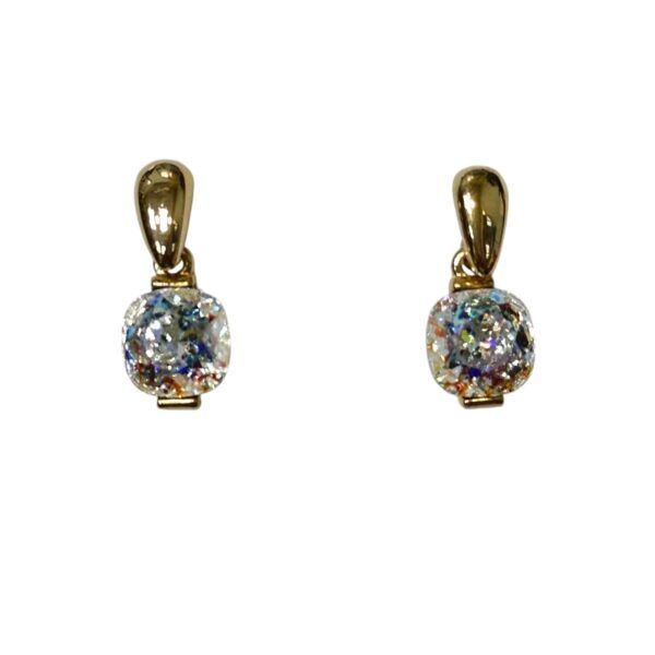 Pendentes Alya cristal chapado en oro