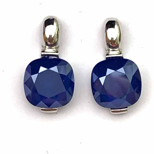 Pendientes Elina azul-rodio