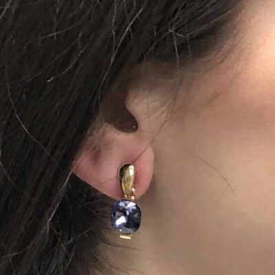 Pendientes Alya chapados en oro con cristal