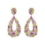 pendientes multicolor oro Tutti de Luxenter en plata de ley 925