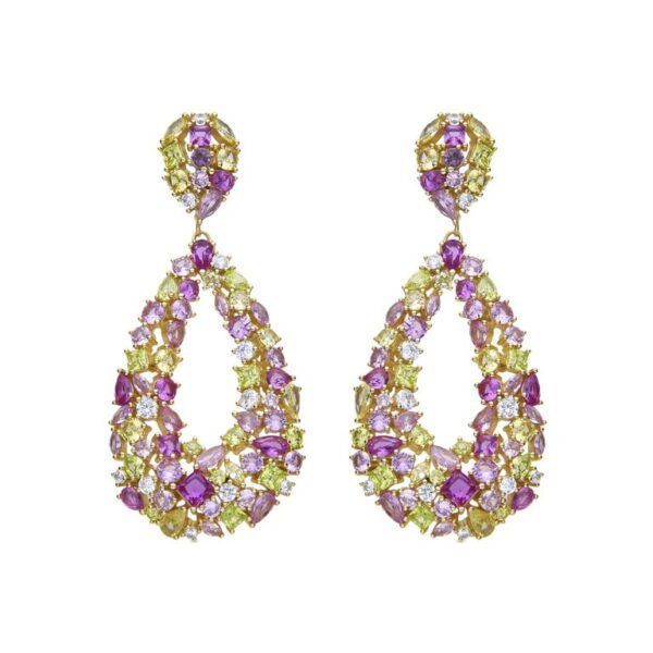 Pendientes multicolor oro Tutti Luxenter pendientes multicolor oro Tutti de Luxenter en plata de ley 925