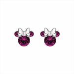 pendientes Minnie Mouse fucsia en plata