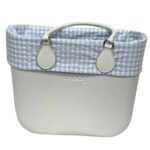 Borde O bag Mini vichy azul y blanco Turquesa y Más