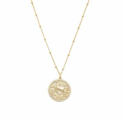 Collar Dorado con zirconitas Capricornio