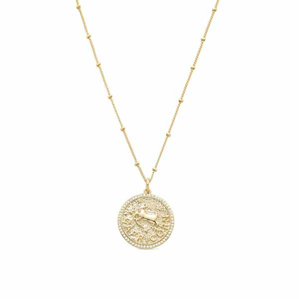 Collar Dorado con zirconitas Capricornio Collar Dorado con zirconitas Capricornio