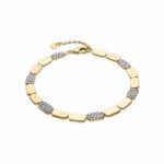 Pulsera Likgo de Plata de Ley 925 y Circonita Brillante acabado oro amarillo de 18k