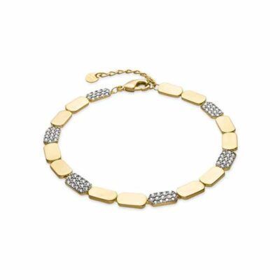Pulsera Likgo de Plata de Ley 925 y Circonita Brillante acabado oro amarillo de 18k