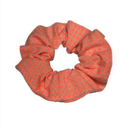 scrunchie L cuadritos naranja