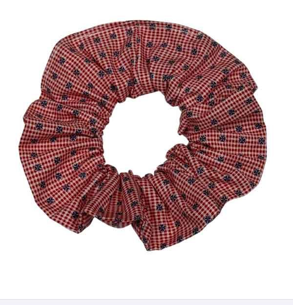 scrunchie L rojo y marino