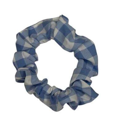 scrunchie cuadros azul