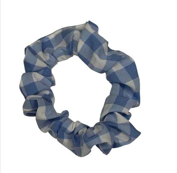 scrunchie cuadros azul