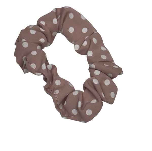 scrunchie rosa topos