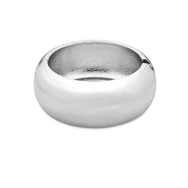 pulsera ancha rígida con baño de plata – diseño Luxenter de estilo étnico de la línea África