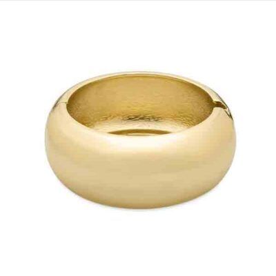 pulsera ancha rígida con acabado en oro amarillo de 18k – diseño Luxenter línea África