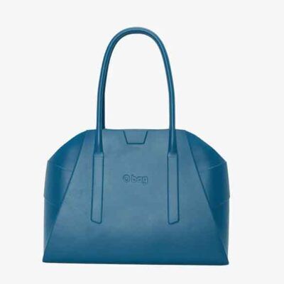Bolso O bag Unique laguna blue con asas fijas y diseño italiano fresco