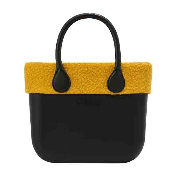 Bolso O bag Mini negro con borde de baguilla mostaza Bolso O bag Mini negro con borde de baguilla mostaza Turquesa y Más