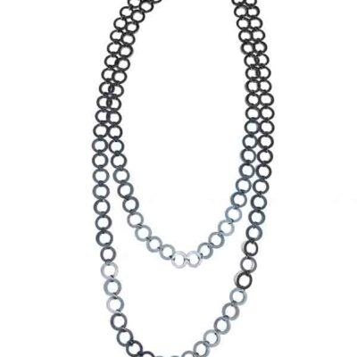collar Órbita gris de doble aro moderno