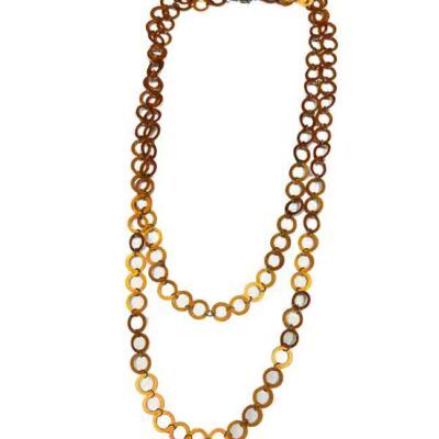 collar Órbita naranja de doble aro moderno
