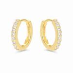 Aros Valarys de oro amarillo con circonitas brillantes
