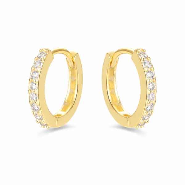 Aros Valarys oro amarillo Aros Valarys de oro amarillo con circonitas brillantes