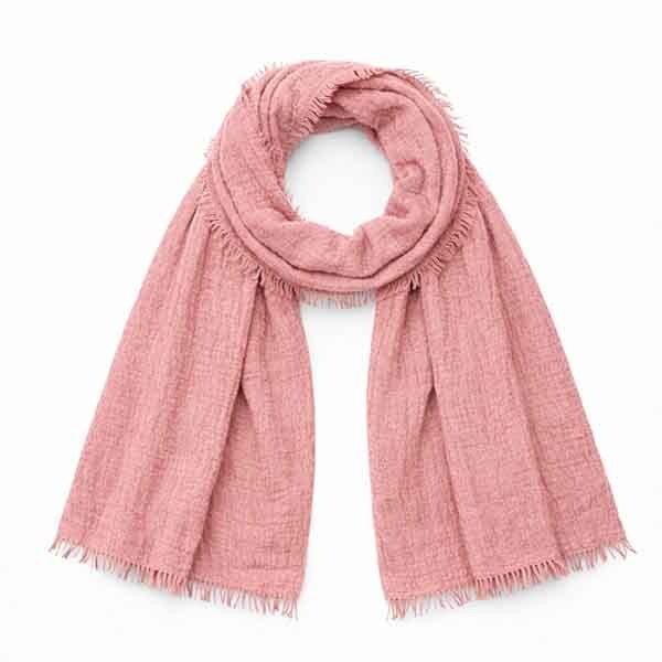 Foulard de viscosa rosa viejo Foulard ligero de viscosa color rosa viejo