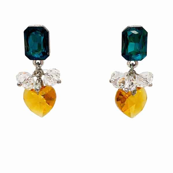 Pendientes corazón Swarovski Corazón Boreal fondo blanco