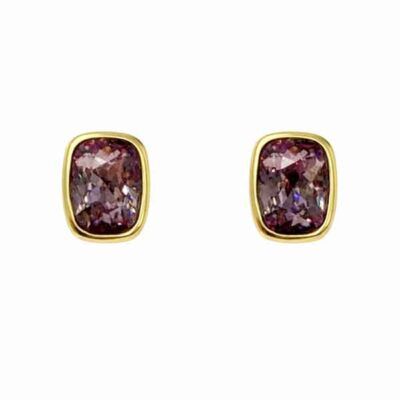 pendientes chapados en oro con cristal Swarovski Lu