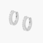 Pendientes Tennis Soft de plata con circonitas blancas AMEN