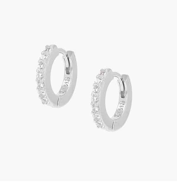Pendientes Tennis Soft de plata con circonitas blancas AMEN