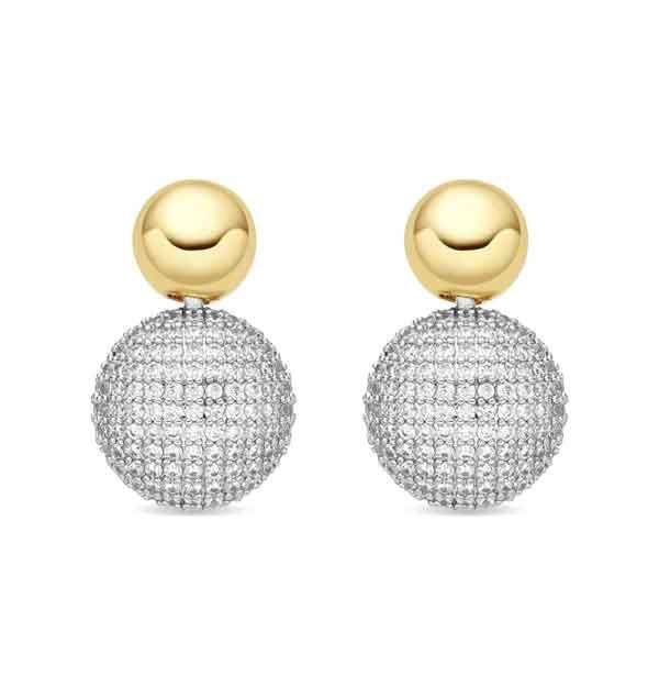 Pendientes Avihe Luxenter Oro Amarillo Pendientes Avihe dorados con circonitas brillantes de Luxenter