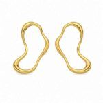 Pendientes Dravor dorados de Luxenter con diseño orgánico moderno