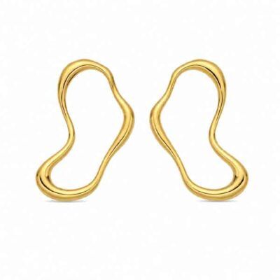 Pendientes Dravor dorados de Luxenter con diseño orgánico moderno