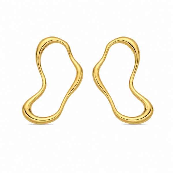 Pendientes Dravor Luxenter Oro Amarillo Pendientes Dravor dorados de Luxenter con diseño orgánico moderno