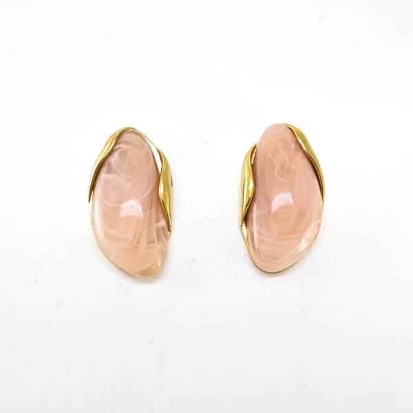Pendientes Valentina rosa de acero y resina