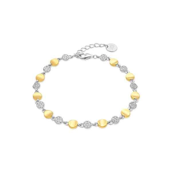 Pulsera Lisdra Luxenter Plata y Oro Pulsera Lisdra bicolor de Luxenter en plata de ley y circonitas