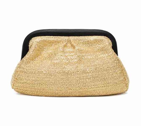 Clutch Riviera Dorado Clutch Riviera Dorado elegante con cadena dorada para invitada