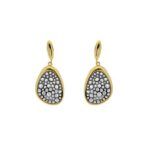 Pendientes Sirian de Luxenter con circonitas brillantes y acabado en oro amarillo