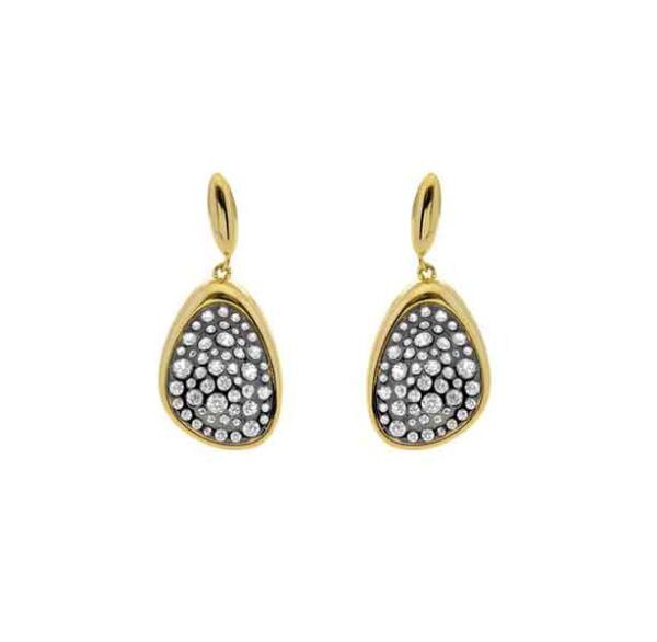 Pendientes Sirian Luxenter Pendientes Sirian de Luxenter con circonitas brillantes y acabado en oro amarillo