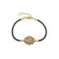 Pulsera Milkio de Luxenter con circonitas multicolor y cordón negro